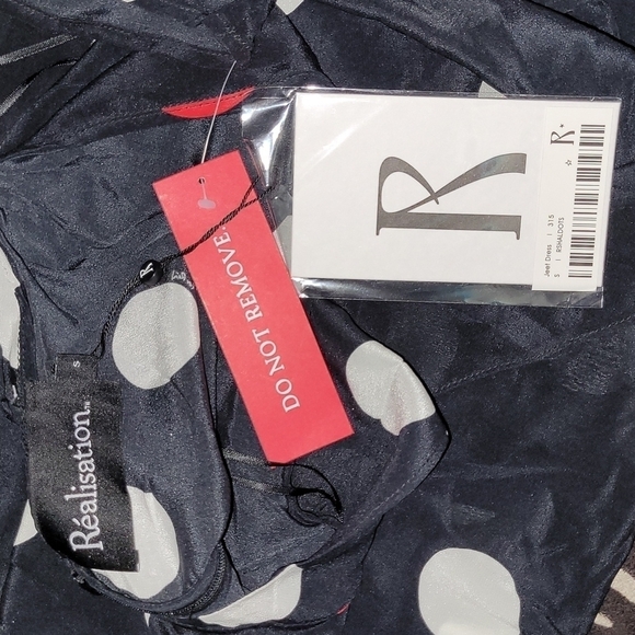 Réalisation Par Jeet Black White Red Polka Dot Backless Silk Dress Size S. . - Picture 12 of 16